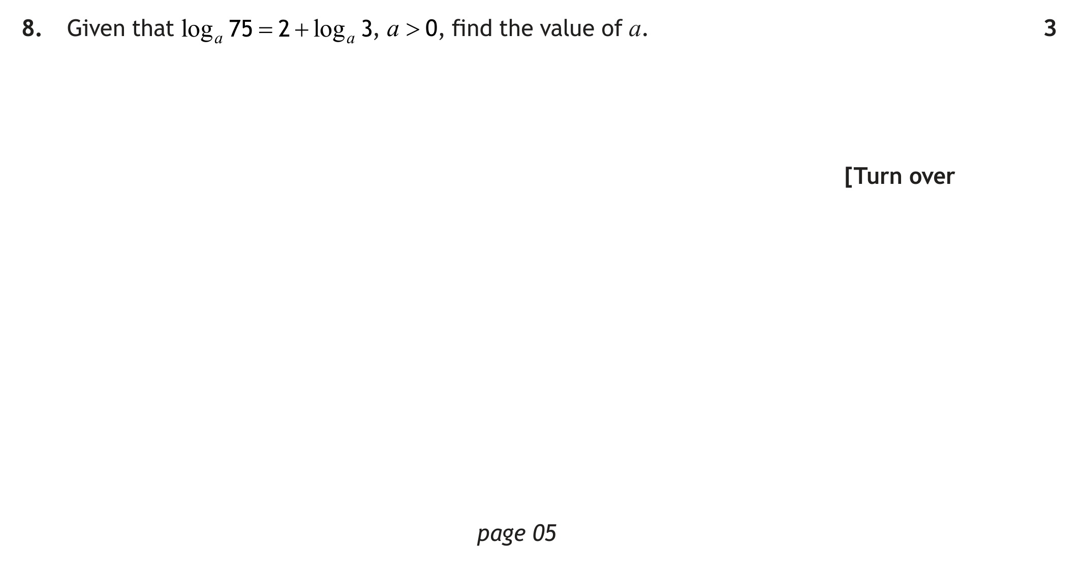 Higher Mathematics 2025 Paper 1 Question 8 — Geometry