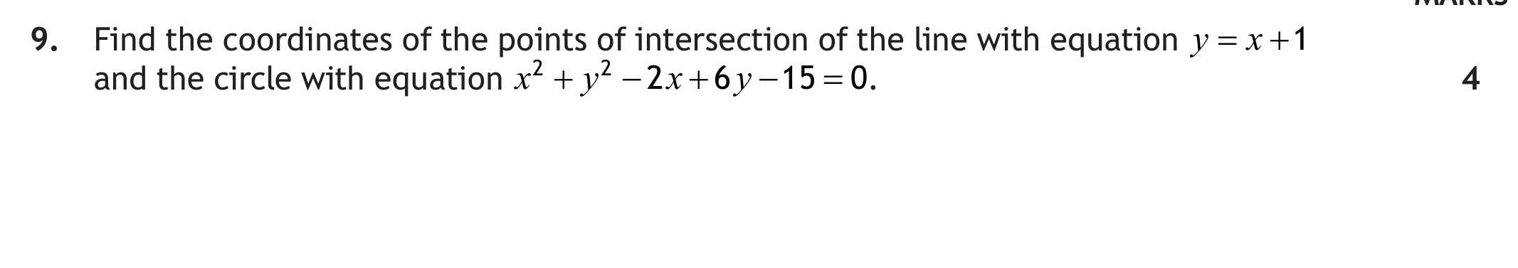 Higher Mathematics 2025 Paper 1 Question 9 — Geometry