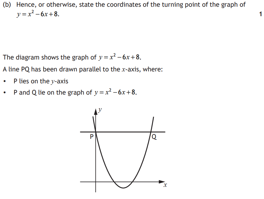 National 5 Mathematics 2024 Paper 1 Question 12 — Algebraic Skills (continued)