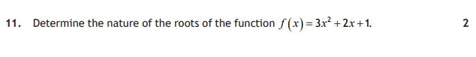 National 5 Mathematics 2025 Paper 1 Question 11 — Algebraic Skills