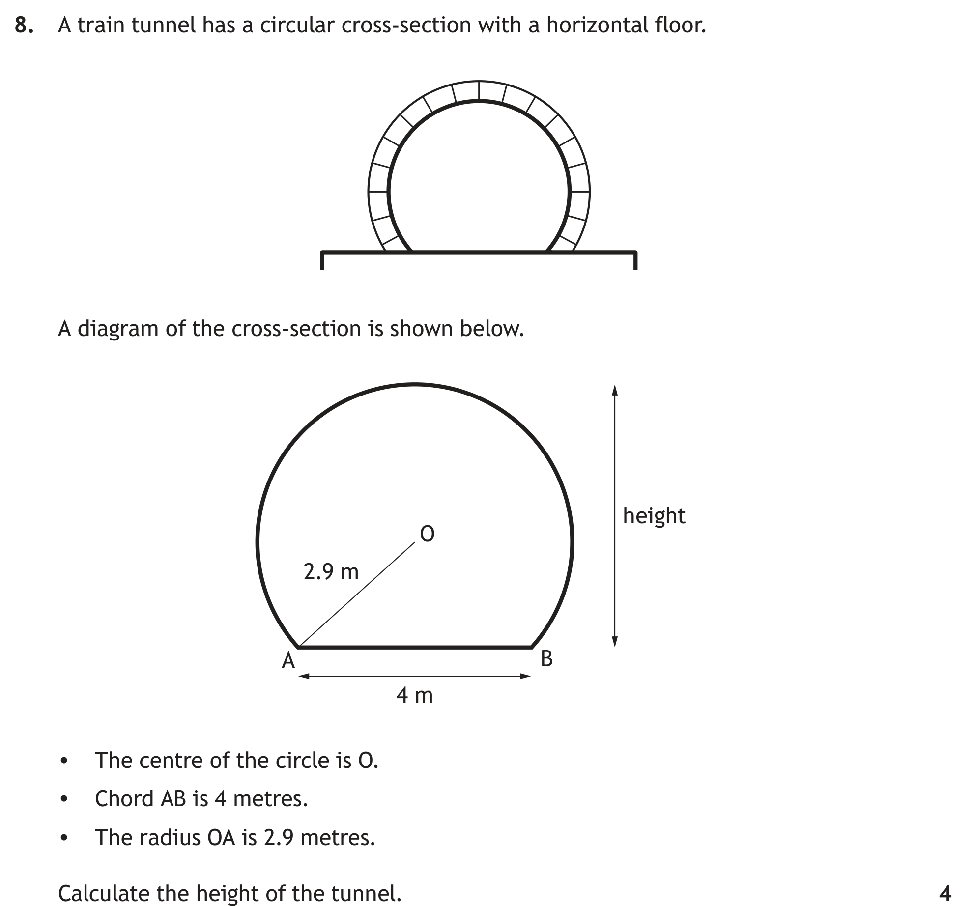 National 5 Mathematics 2022 Paper 2 Question 8 — Geometric Skills