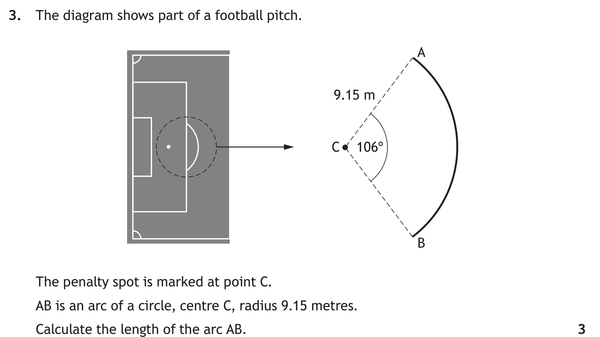 National 5 Mathematics 2023 Paper 2 Question 3 — Geometric Skills