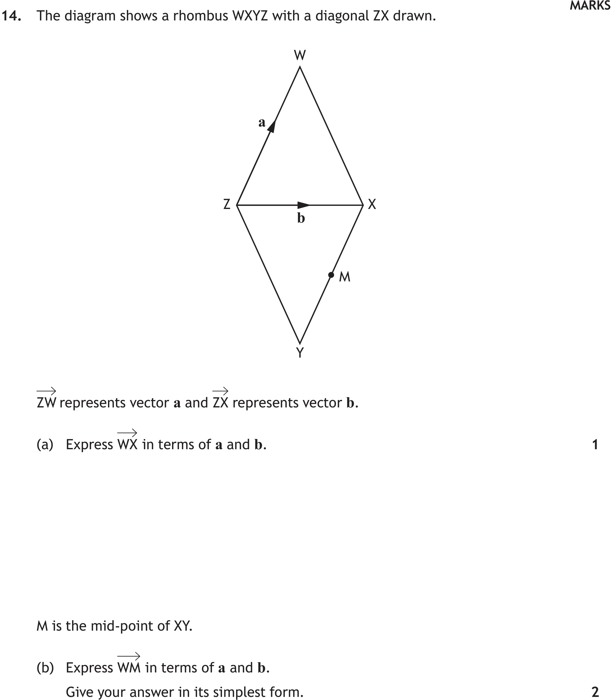 National 5 Mathematics 2024 Paper 2 Question 14 — Geometric Skills