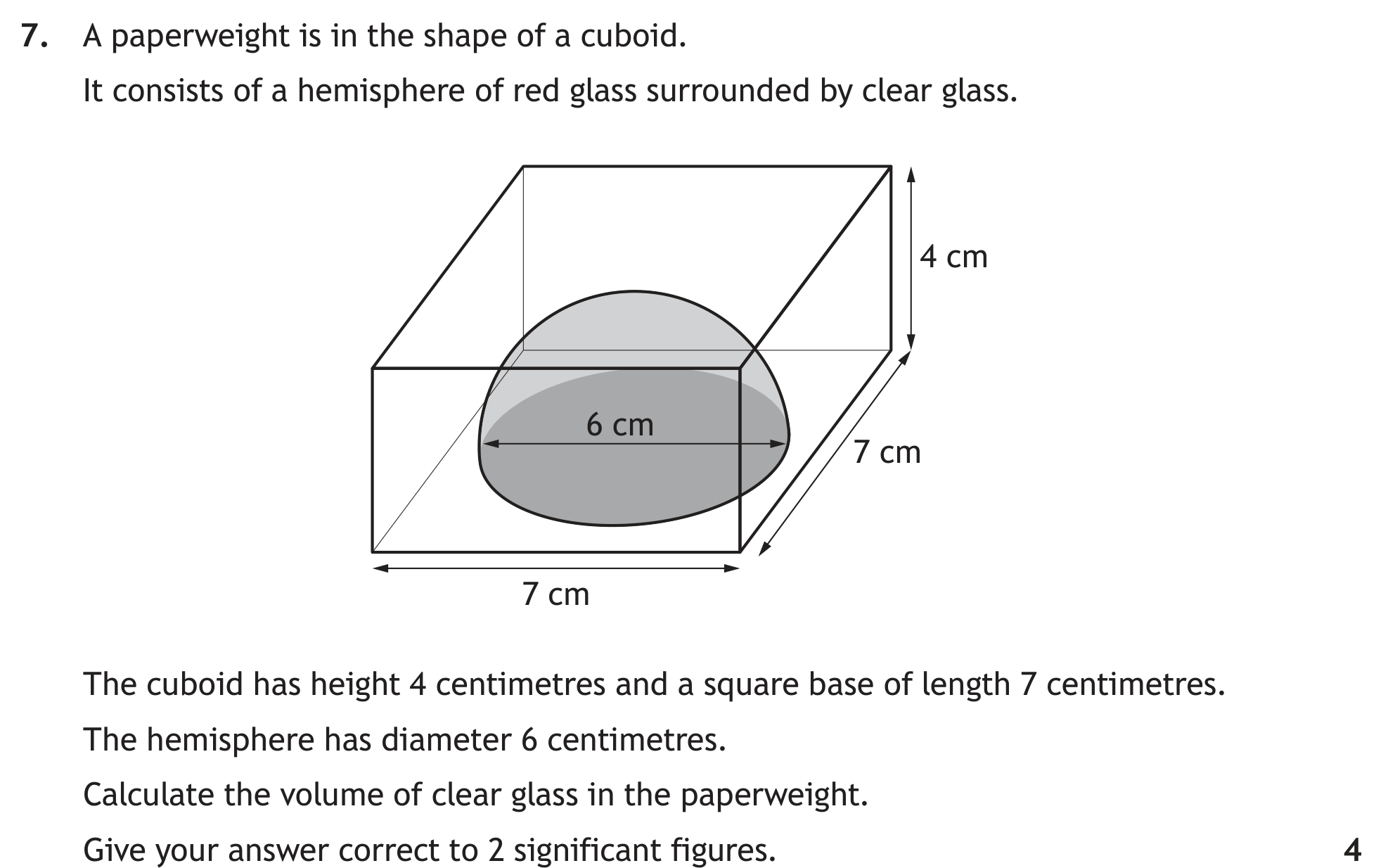 National 5 Mathematics 2024 Paper 2 Question 7 — Geometric Skills