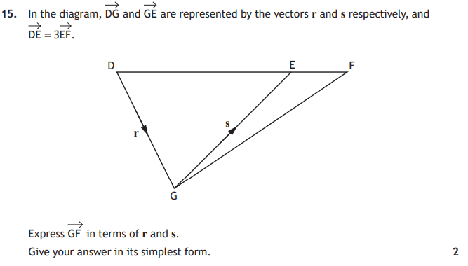 National 5 Mathematics 2025 Paper 2 Question 15 — Geometric Skills