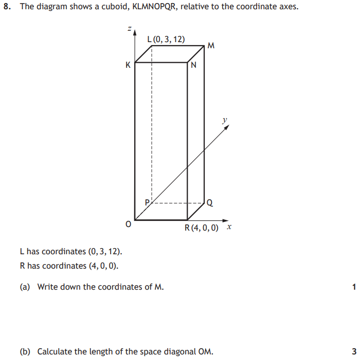 National 5 Mathematics 2025 Paper 2 Question 8 — Geometric Skills