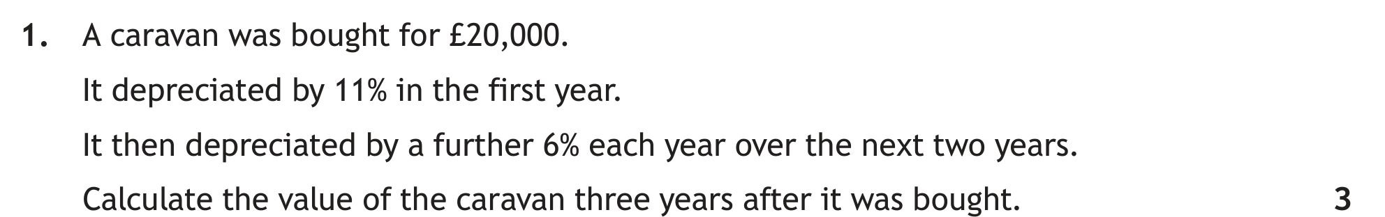 National 5 Mathematics 2023 Paper 2 Question 1 — Numerical Skills