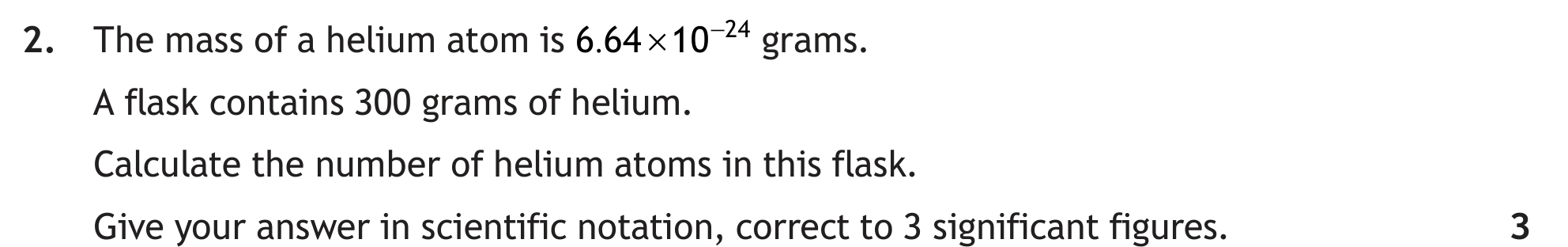 National 5 Mathematics 2023 Paper 2 Question 2 — Numerical Skills