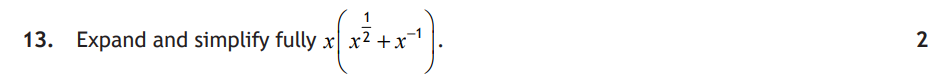 National 5 Mathematics 2024 Paper 1 Question 13 — Numerical Skills