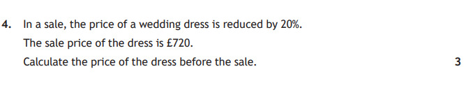 National 5 Mathematics 2025 Paper 1 Question 4 — Numerical Skills