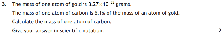 National 5 Mathematics 2025 Paper 2 Question 3 — Numerical Skills