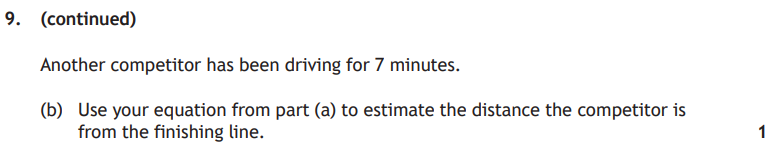 National 5 Mathematics 2024 Paper 1 Question 9 — Statistical Skills (continued)