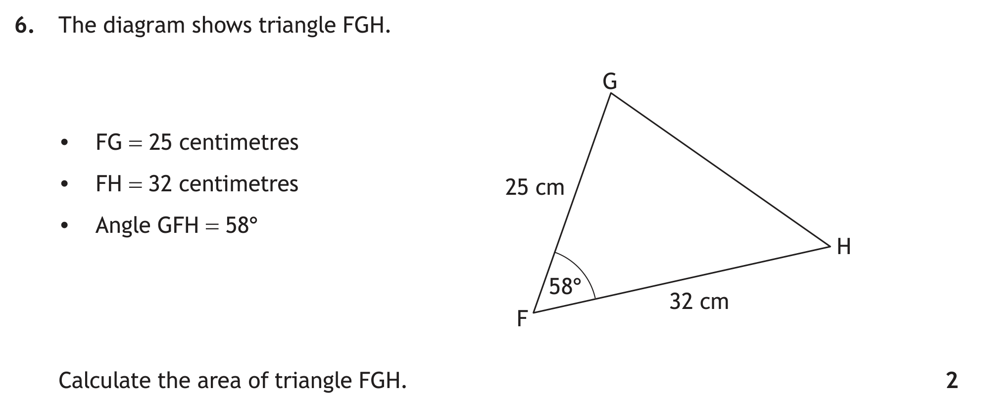 National 5 Mathematics 2022 Paper 2 Question 6 — Trigonometric Skills