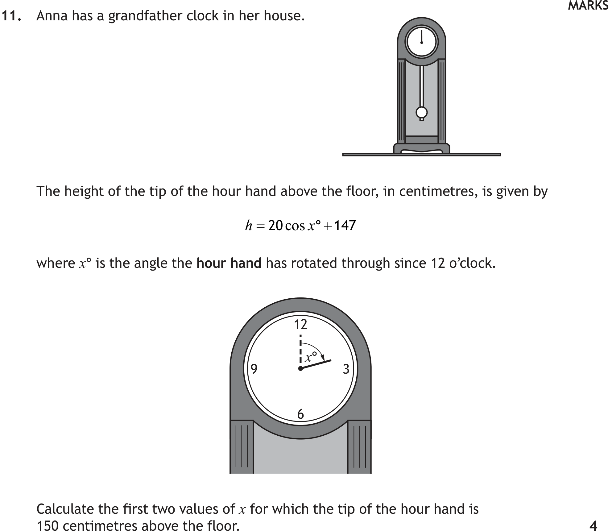 National 5 Mathematics 2023 Paper 2 Question 11 — Trigonometric Skills