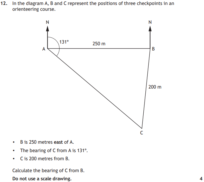 National 5 Mathematics 2025 Paper 2 Question 12 — Trigonometric Skills